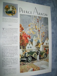 1930 Pierce-Arrow Dual Cowl Phaeton large ma car ad - Picture 1 of 1