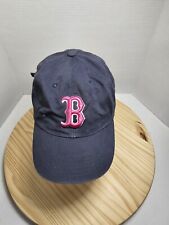 Womens 47 Brand Boston Red Sox Strap Back Hat Cap Pink "B" Logo Baseball Sports