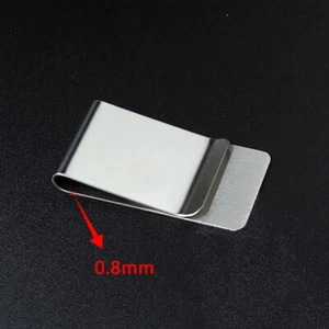 1Pc Slim Stainless Steel Money Clip Wallet Credit Card Holder - Foto 1 di 11