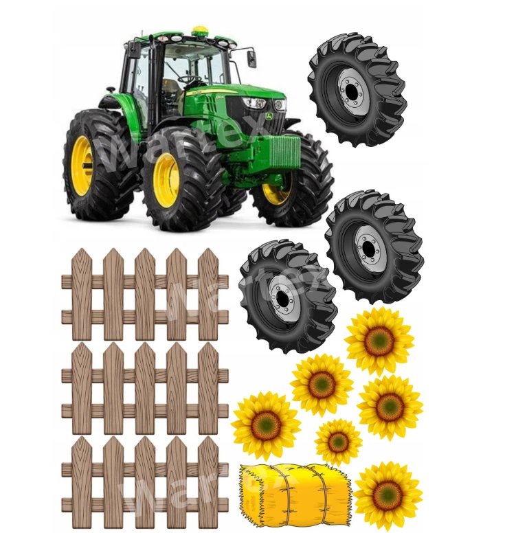 Traktor SCHLEPPER Fahrzeuge Tortenaufleger Torte Tortenbild Fondant Zuckerbild - Bild 1 von 1