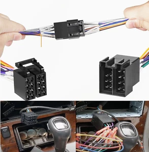 16 Pin Radio ISO Wire Harness Adapter For Peterbilt Freightliner Semi Truck Pair - Foto 1 di 8