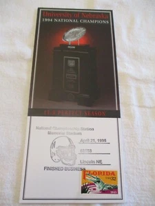 1994 NCAA National Championship Season Summary Post Cards Nebraska Cornhuskers - Picture 1 of 5