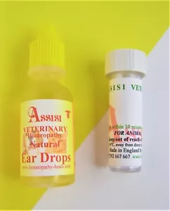 Ear Drops Homeopathy Remedy Kit Dogs Cats Mites Canker - Picture 1 of 8