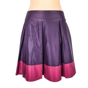 H&M Women's Purple Pink A-Line Pleated High Waist Skirt Ladies Flare Casual Work - Picture 1 of 12