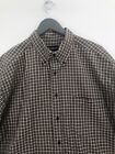 Eddie Bauer Button Up Shirt Adult Extra Large Gray Long Sleeve Casual Mens