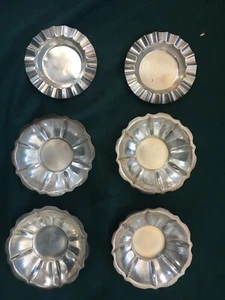 Menge 6 Stck. STERLINGSILBER PLATTE ~ 256,4 g 4 Zoll 7/8 - 2 Stück 3,5 Zoll - Bild 1 von 4