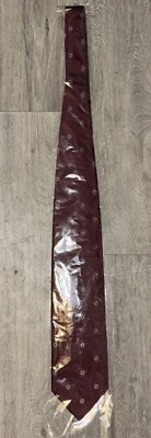 Corbata de Seda ARMANI Collezioni Rojo Diseño Geométrico Hecha en Italia de 100% Seda Foto 1 de 4