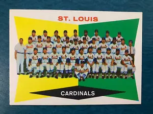 Tarjeta de béisbol 1960 Topps tarjeta del equipo de los Cardenales de San Luis #242 (nm) - Imagen 1 de 2
