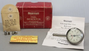 Vtg Starrett Dial Test Indicator No 196 .001" Back Plunge Type w/ Original Box - Picture 1 of 11
