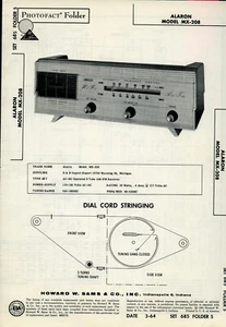 Vintage Sam's Photofact/Schematic Folder Alaron Model #MX-208 SFF44 - Bild 1 von 1
