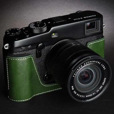Nuevo bolso de media funda de cuero genuino hecho a mano para cámara para Fujifilm X-PRO3 Foto 1 de 4