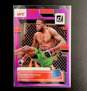 2023 Panini Donruss UFC #214 Randy Brown Holo Purple Parallel Rated Rookie