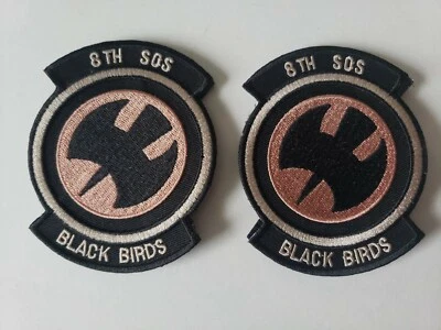 2 BLACK BIRDS 8th SOS Special Operations Squadron USAF Patch NEW Read Descriptio - Image 1 of 2