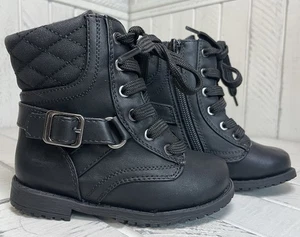 Rachel Shoes Lil Leanna Toddler Girls’ Combat Boots Black Size 6M - Picture 1 of 11