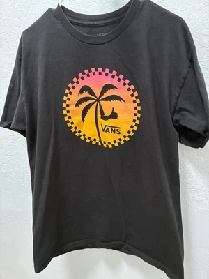 Vans Mens T Shirt Large L Graphic Short Sleeve Black Cotton Streetwear Logo - Image 1 of 4