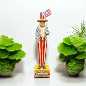 Jim Shore Uncle Sam God Bless America Patriotic July 4 US Flag 11.75" Holiday - Picture 1 of 16