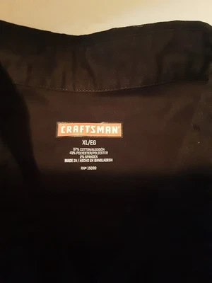 Camisa de sarja Craftsmen manga longa tamanho GG preta - Imagem 1 de 3