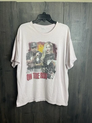 Used Jay Z & Beyoncé Rap “On The Run” Concert T-Shirt Adult 2XL Pink - Image 1 of 4