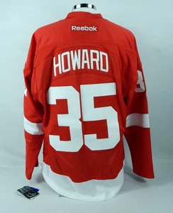 New Men Detroit Red Wings Jimmy Howard #35 Authentic Red Jersey Reebok NWT M 1S - Picture 1 of 9