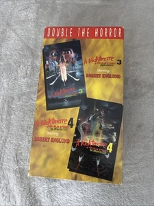 A Nightmare on Elm Street 3 And 4 (VHS, 1995) Double The Horror - Picture 1 of 7