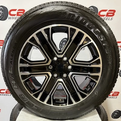 Jeep Wagoneer 20” OEM Machined Black Takeoff Wheels and Tires - Image 1 of 4