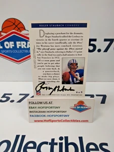 1992 PRO LINE PROFILES ROGER STAUBACH AUTO - Picture 1 of 3