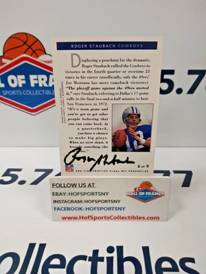 1992 PRO LINE PROFILES ROGER STAUBACH AUTO - Image 1 of 3