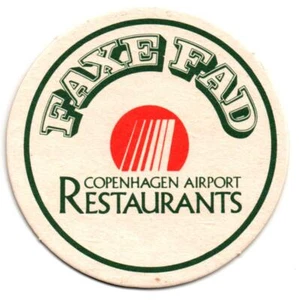 DÄNEMARK DENMARK COPENHAGEN AIRPORT FAXE FAD BEER BIERDECKEL - 1960/70er - Bild 1 von 2