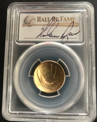 2014w NOLAN RYAN $5 PCGS MS70 LEGENDS OF BASEBALL HOF! VERY RARE! - Image 1 of 2