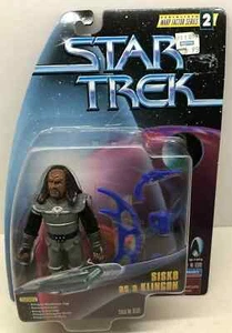 STAR TREK WF2 SISKO AS A KLINGON 4.5" FIGURE BLUE PLAYMATES - MINT CARDED - Picture 1 of 7