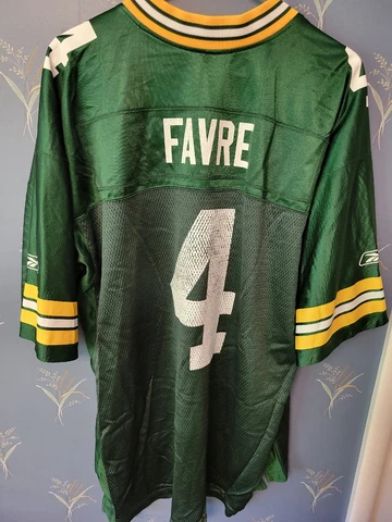 Mens Size XL Reebok Brett Favre #4 Green Bay Packers NFL Football Jersey Cover