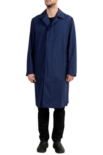 Trench uomo Hugo Boss ""Dario"" blu navy US S IT 48