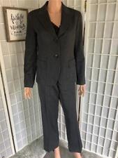 Women's Lafayette 148 (4) Coal Gray Herringbone Wool Blend Pant Suit