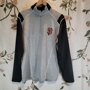 Men's San Francisco Giants MLB Long Sleeve Zip Collar Shirt Size M - Picture 1 of 7
