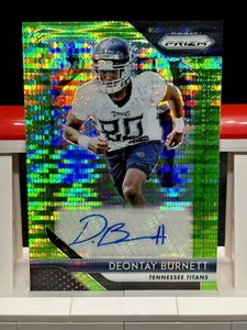 2018 Panini Prizm - Rookie Autographs Green Prizm #RA-DB Deontay Burnett (AU) - Picture 1 of 2