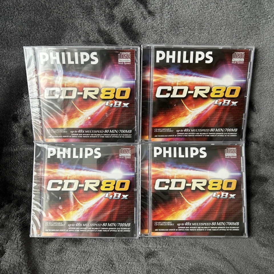 Philips CD-R80 Blank Discs Up to 48x Multispeed 700MB/ 80 Minutes New & Sealed - Image 1 of 1