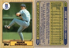 1987 Topps Baseball Card 326 MARK GUBICZA KANSAS CITY ROYALS