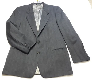 Pierre Cardin Blazer Sport Coat Jacket Wool Mens 44R Charcoal Gray FREE TIE* USA - Picture 1 of 15