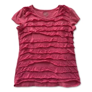 SO Girls’ Tiered Short-Sleeve Top, Size 14 - Picture 1 of 4