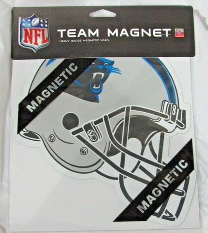 NFL Carolina Panthers 8 inch Auto Magnet Helmet Shaped by Fremont Die Cover
