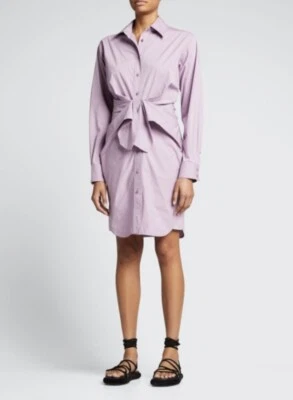 Vestido Camisa Altuzarra Chloris Manga Larga Acanalado Mezcla Algodón en Malva 42 $995.0 Foto 1 de 4