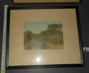 SIGNIERTES WALLACE NUTTING HANDGETÖNTES GERAHMTES FOTOGRAFIE - Bild 1 von 2