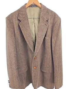 Traje Blazer Chaqueta Hombre Orvis Talla 46 Largo Lana Abrigo Deportivo Hecho en Inglaterra Marrón - Imagen 1 de 10