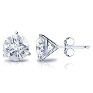 2.00 Ct D VVS2 Round Cut Lab Grown Diamond Stud Earring Platinum Push Backs IGI - Picture 1 of 10