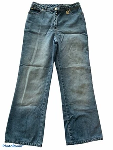 St. John Sport High Waist Denim Jeans Size 10 Straight Leg - Picture 1 of 7