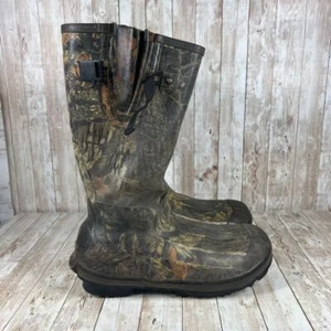 Browning Waterproof Rubber Hunting Boots Mossy Oak Camo Pattern Outdoor Gear - Picture 1 of 9