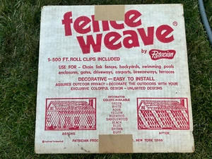 NOS Patrician Privacy Fence Chain Link Weave - 500 FEET  Roll - WHITE - Picture 1 of 7