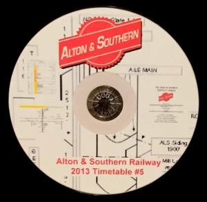 Alton & Southern Railroad 2013 Employee Timtable #5  PDF Pages on DVD - Picture 1 of 6