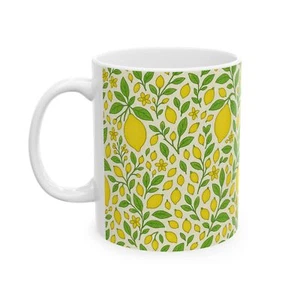 Zitronenblüte Keramiktasse, perfekt für Teeliebhaber, Blumengeschenk, Küchendeko, - Bild 1 von 5
