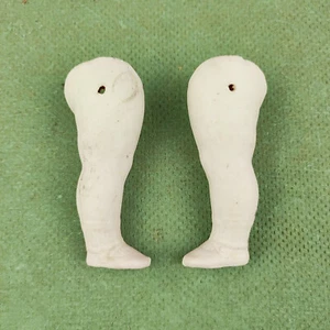 Antike Porzellan Puppenstube Puppenbeine, Drahtbefestigung, 3", 76 mm, alle Biskuitpuppe - Bild 1 von 5